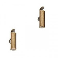 Slide end tubes 13mm - Antique bronze